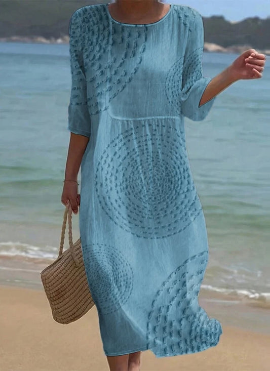 Aline | Robe Décontractée Brodée Moderne
