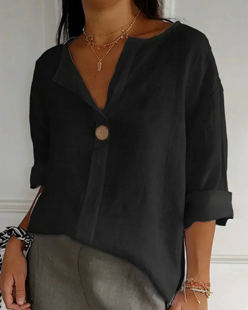 Nadia | Blouse Décontractée à Col en V