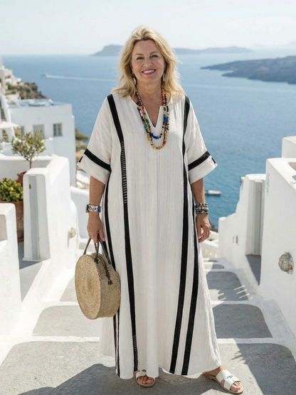 Pauline | Robe Maxi à Rayures