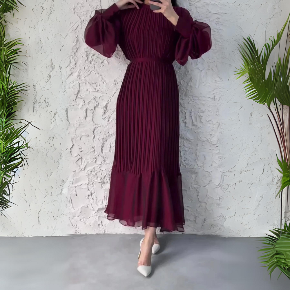 Seravelle™ | Robe Plissée Taille Marquée