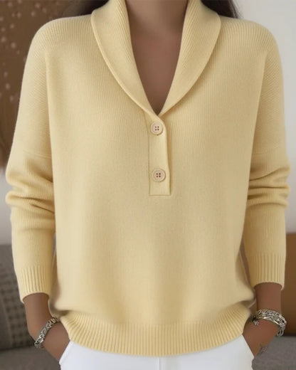 Sarah | Pull à Col avec Boutons Élégant