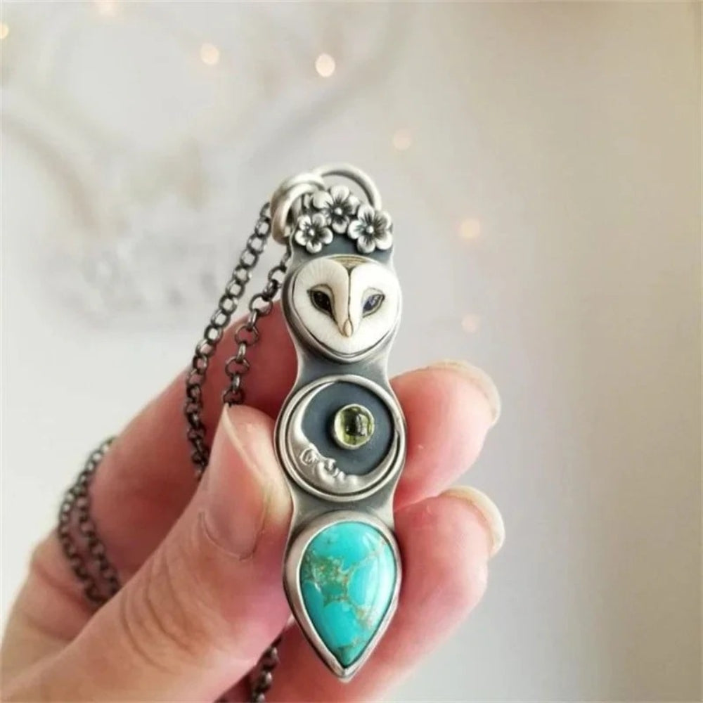 Éloane™ | Collier Chouette Vertical