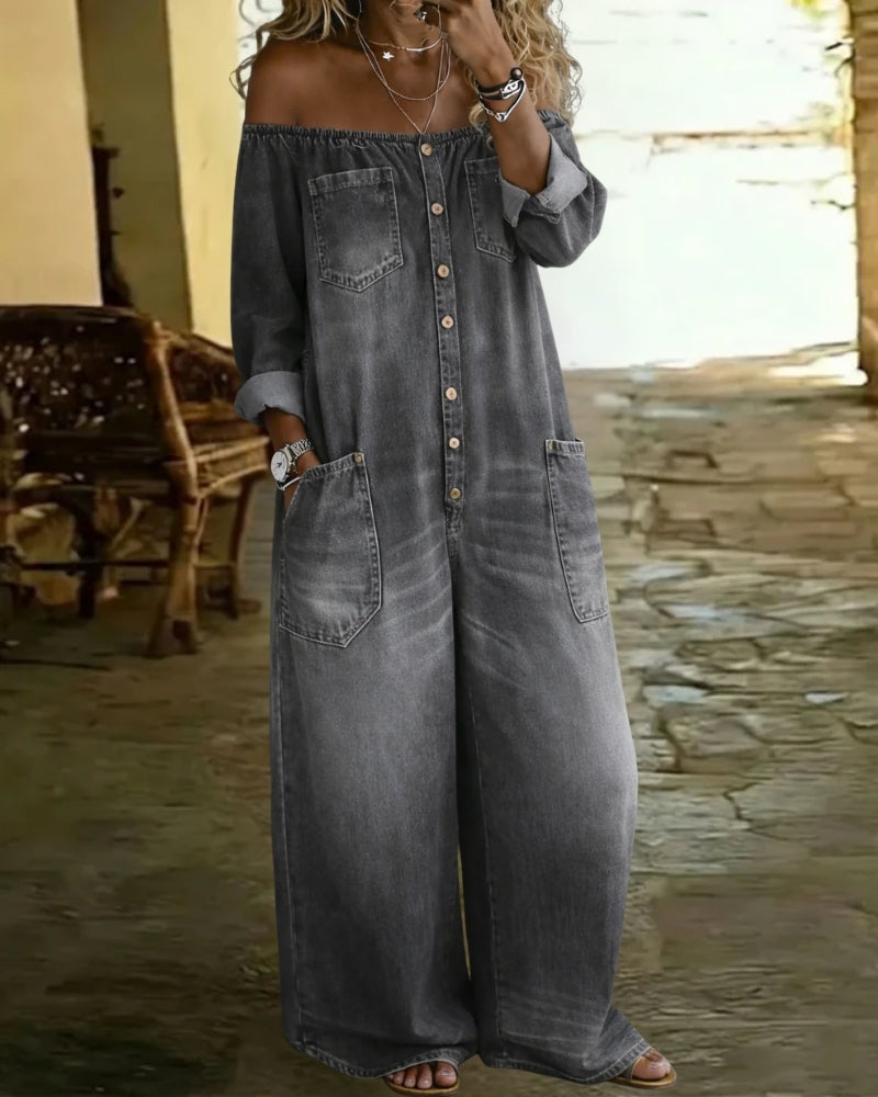 Koryth™ | Denim Combinaison Large Présence Assumée