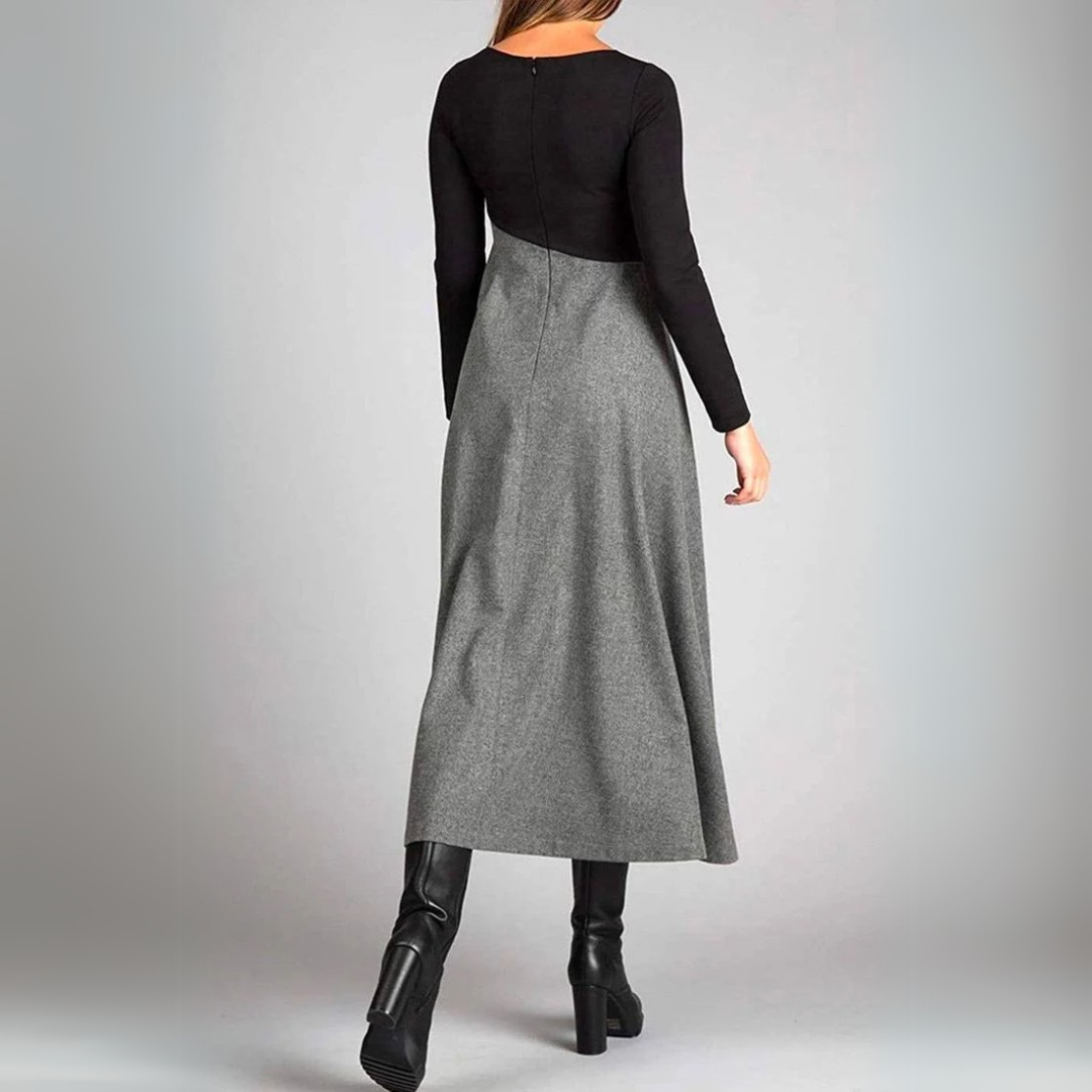 Caléna™ | Robe Élégante Manches Longues