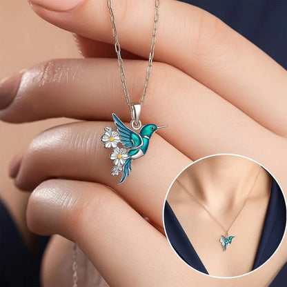 Juliette™ | Collier Colibri Fleuri