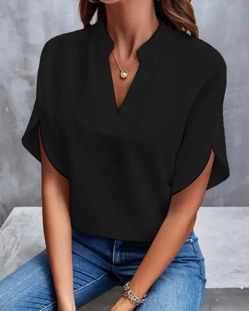Lucie | Blouse Fluide Élégante à Col en V