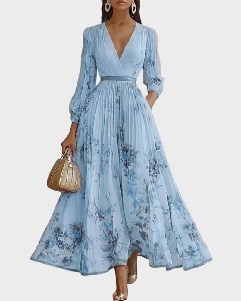 Chloé | Robe Maxi Élégante Plissée