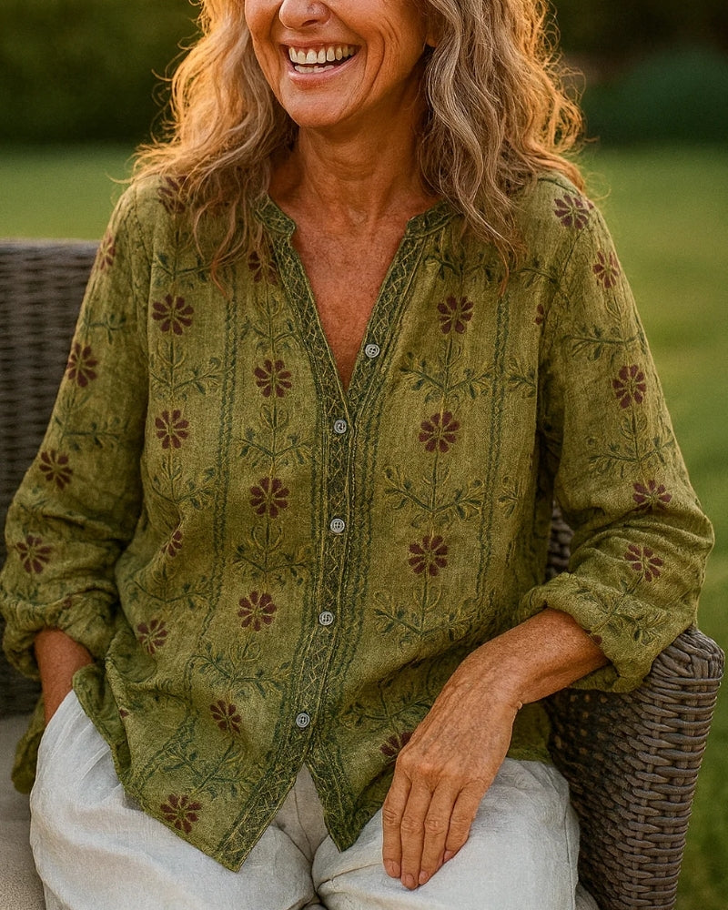 Sarah | Blouse Décontractée à Col en V