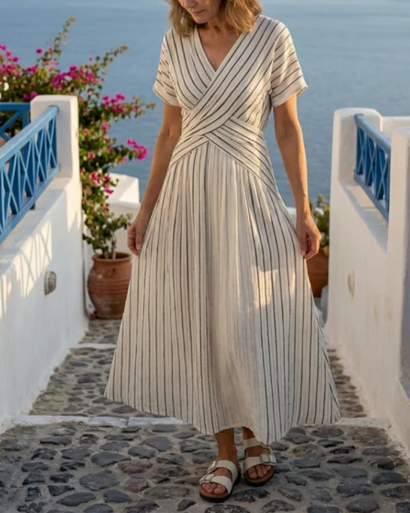 Solyra™ | Robe Santorini Silhouette Épurée Décontractée