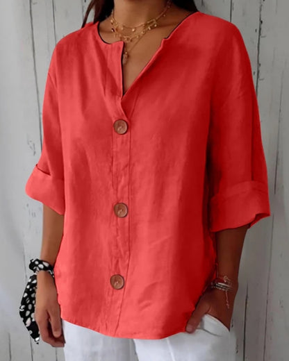 Marion | Chemise Élégante à Col en V