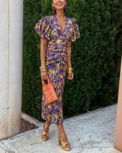 Manon | Robe Midi Plissée Dynamique