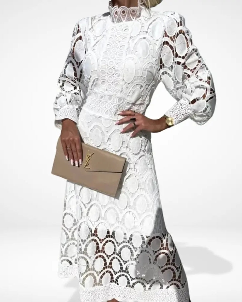 Élise | Robe Longue Élégante avec Dentelle