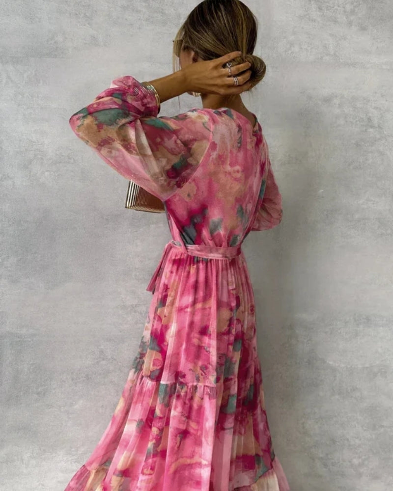 Lucie | Robe Croisée à Motif Floral