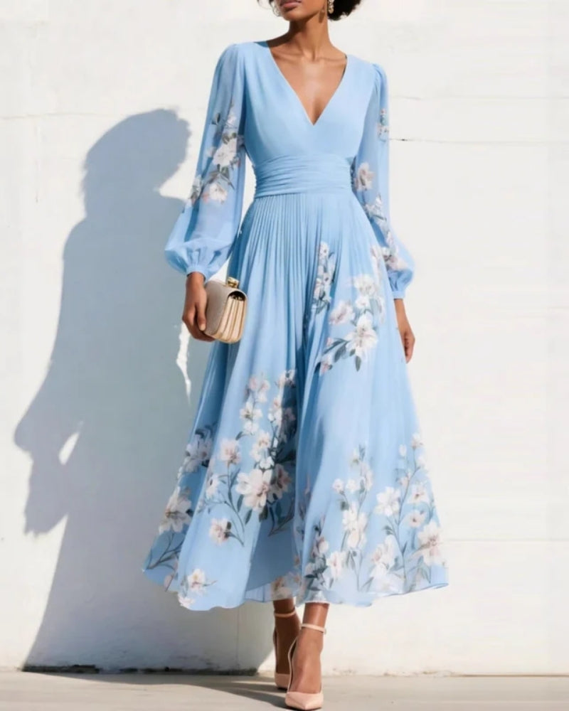 Amélie | Robe Midi Florale Élégante