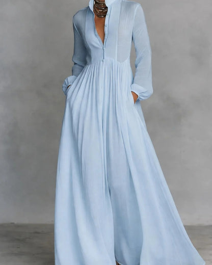 Marion | Robe Maxi Florale à Décolleté en V et Ceinture