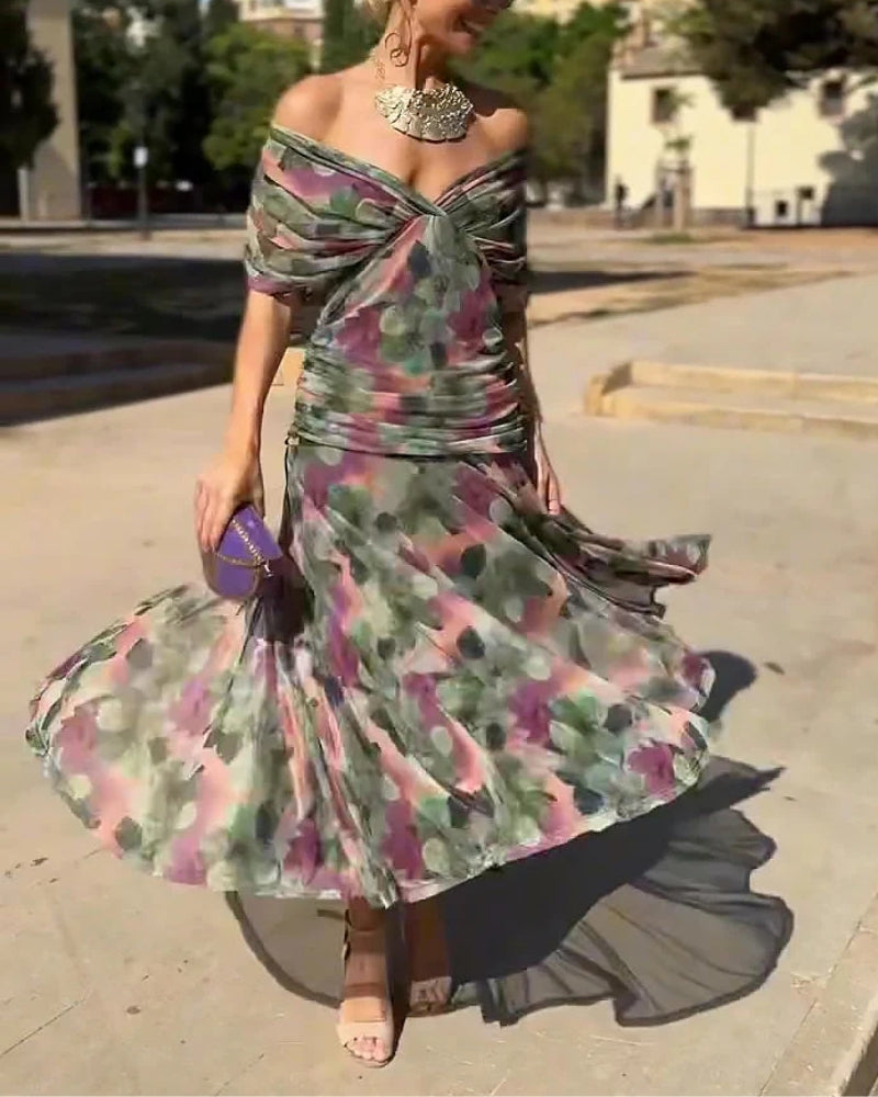 Anaïs | Robe Maxi Élégante Plissée