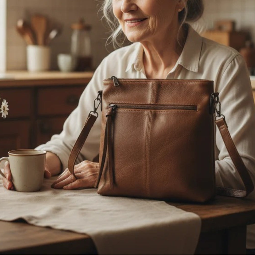 Lénaëlle™ | Sac en Cuir Carré