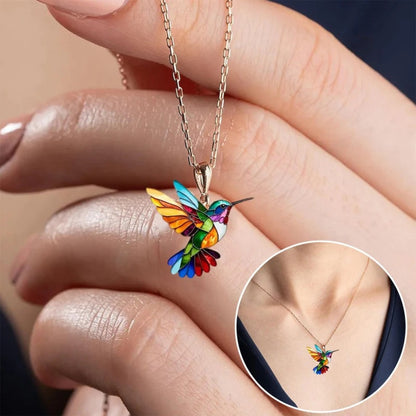 Élise™ | Collier Colibri Coloré