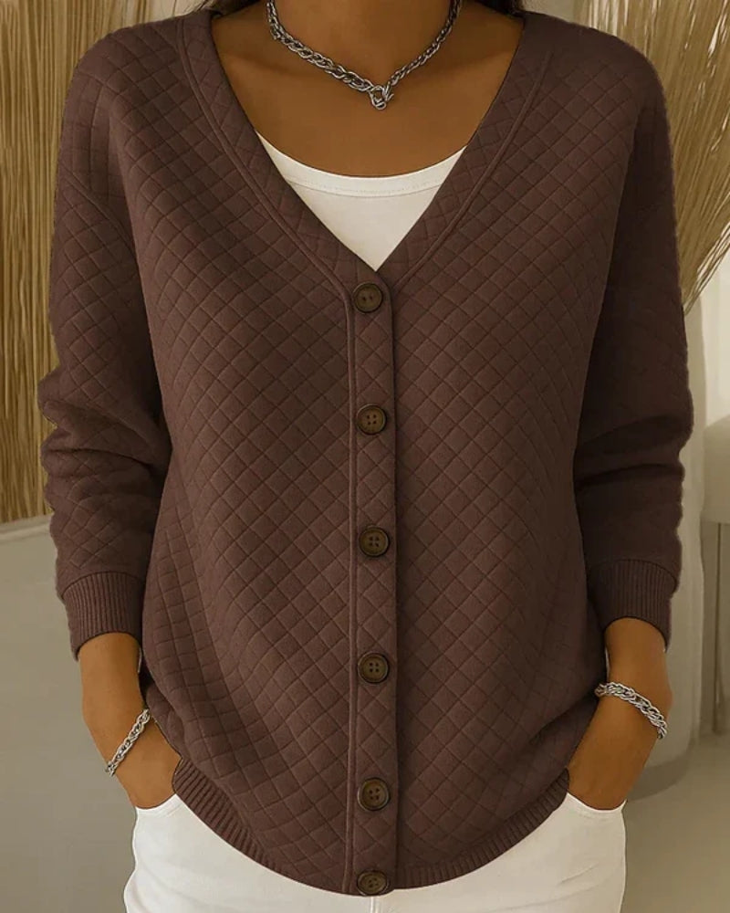 Camille | Cardigan Texturé à Boutons