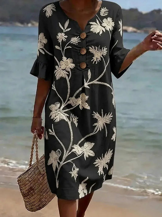 Amélie | Robe Décontractée à Motif Floral
