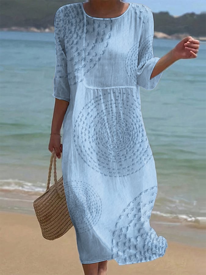 Aline | Robe Décontractée Brodée