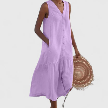 Rosélia™ | Robe Sans Manches Poches