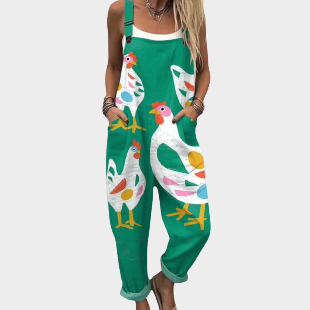 Ninon™ | Pantalon Poches Poules