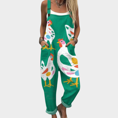 Ninon™ | Pantalon Poches Poules