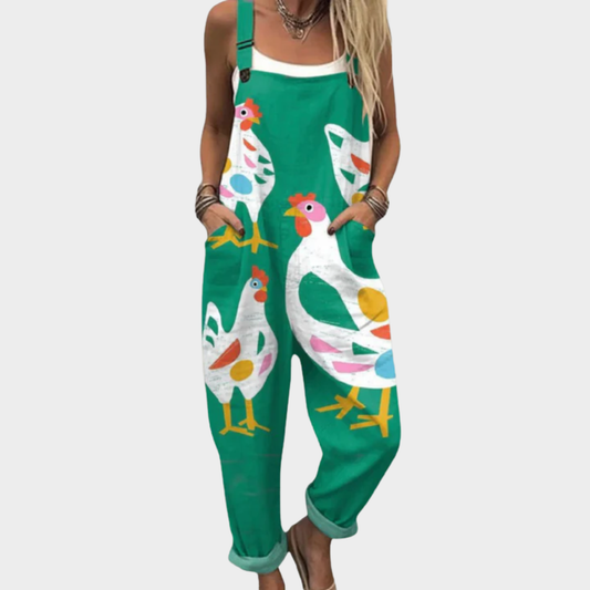 Ninon™ | Pantalon Poches Poules
