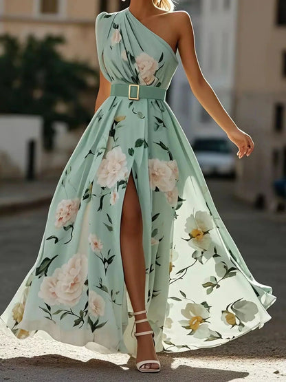 Anaïs | Robe Maxi Florale à Une Épaule
