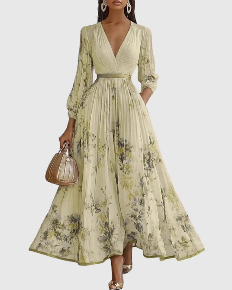 Chloé | Robe Maxi Élégante Plissée