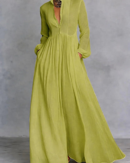 Marion | Robe Maxi Florale à Décolleté en V et Ceinture