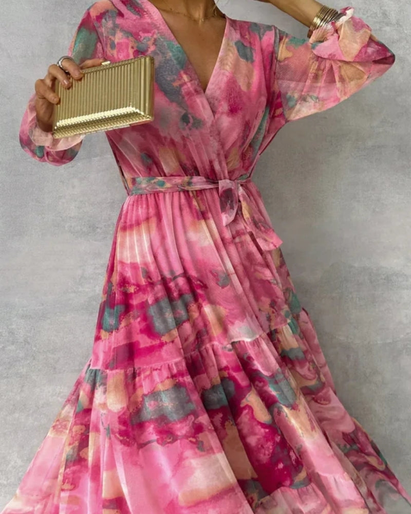 Lucie | Robe Croisée à Motif Floral