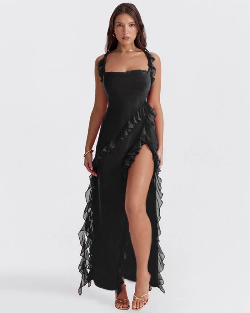 Inès | Robe à Volants Élégante