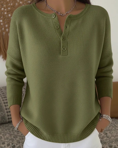 Clara | Pull Henley à Boutons