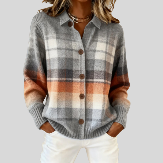 Véronica™ | Cardigan Carreaux Rétro