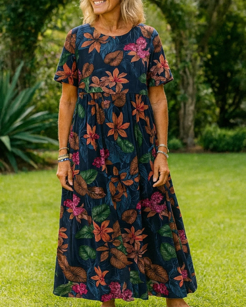 Élodie | Robe Maxi Fleurie Fluide