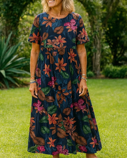 Élodie | Robe Maxi Fleurie Fluide