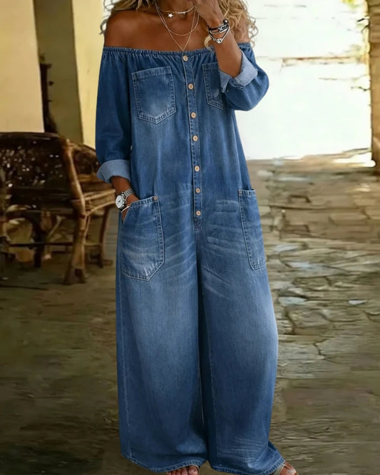 Koryth™ | Denim Combinaison Large Présence Assumée