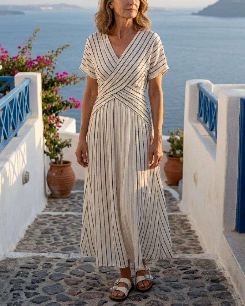 Solyra™ | Robe Santorini Silhouette Épurée Décontractée