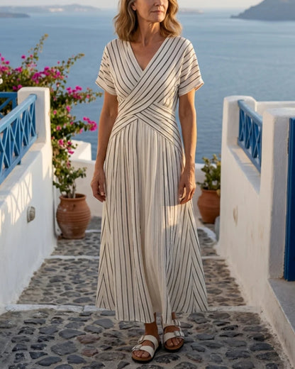 Solyra™ | Robe Santorini Silhouette Épurée Décontractée