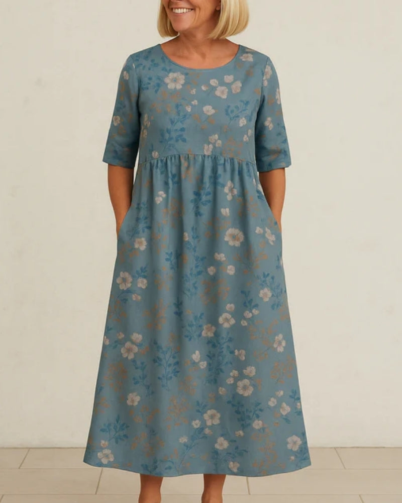 Océane | Robe Midi Décontractée Élégante