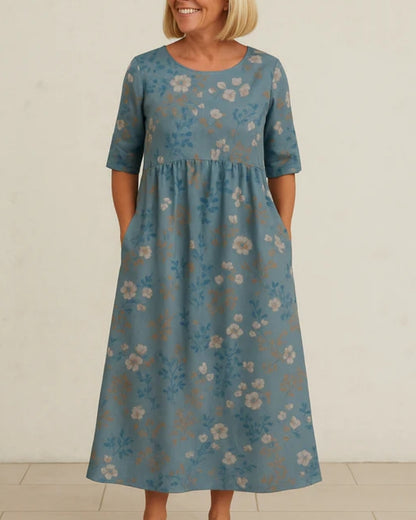 Océane | Robe Midi Décontractée Élégante