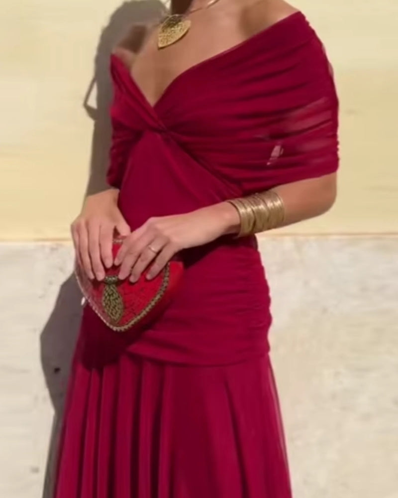 Anaïs | Robe Maxi Élégante Plissée