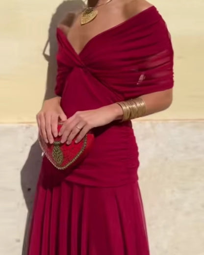 Anaïs | Robe Maxi Élégante Plissée