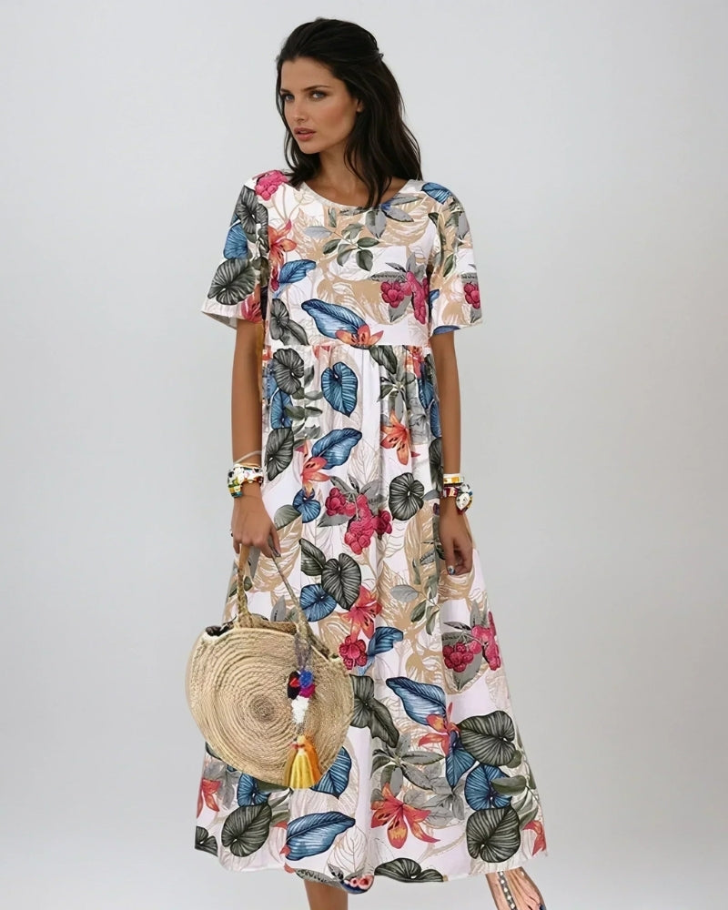 Céline | Robe Fleurie Élégante