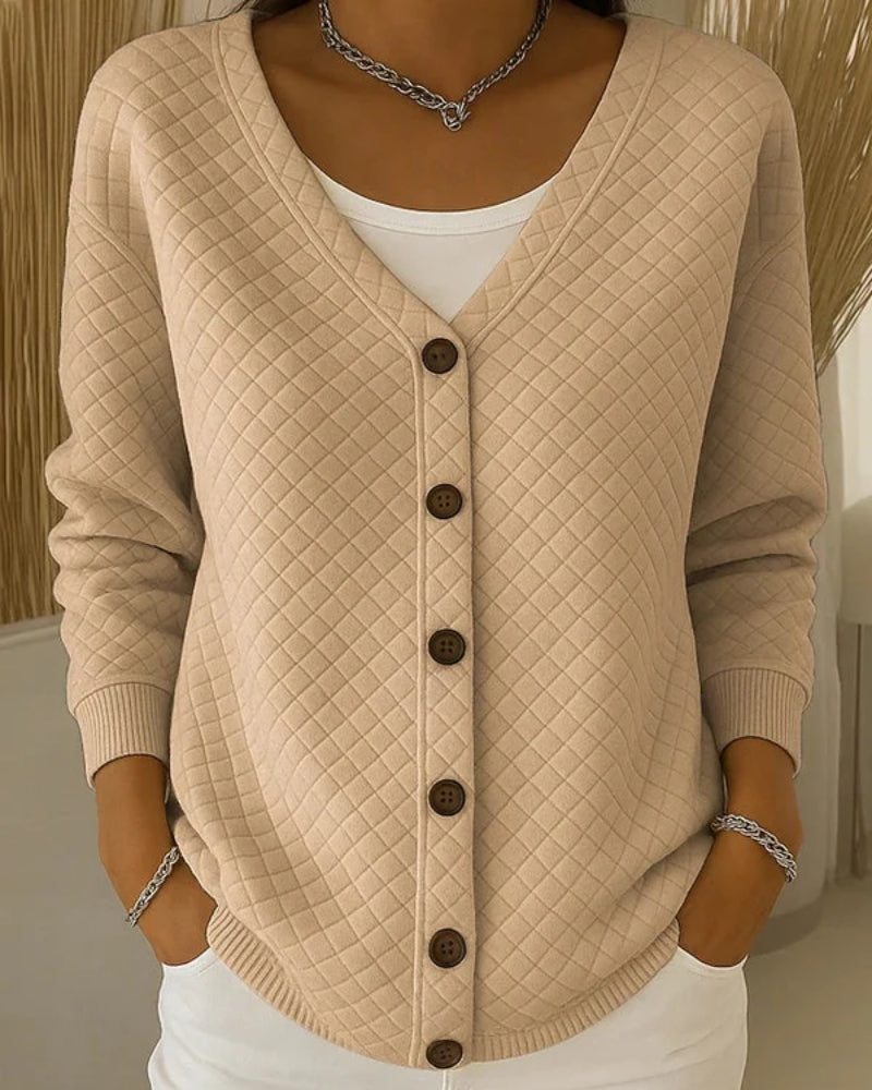 Camille | Cardigan Texturé à Boutons