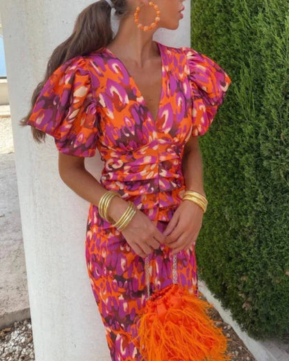 Manon | Robe Midi Plissée Dynamique
