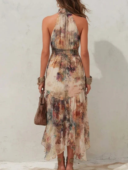 Delphine | Robe Midi Florale Vintage