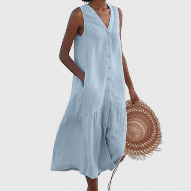 Rosélia™ | Robe Sans Manches Poches